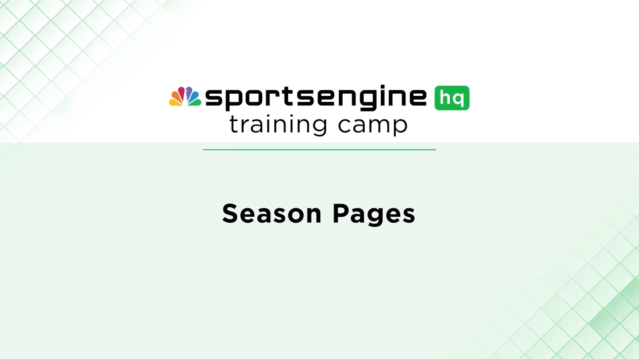 Automatic Season Pages